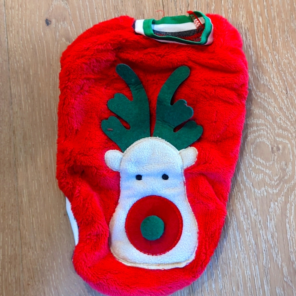 Dog/Cat Fleece Christmas Sweater For Small Pets - Red - Picture 4 of 7